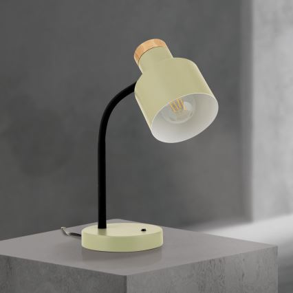 Bordslampa GILI 1xE27/40W/230V grön