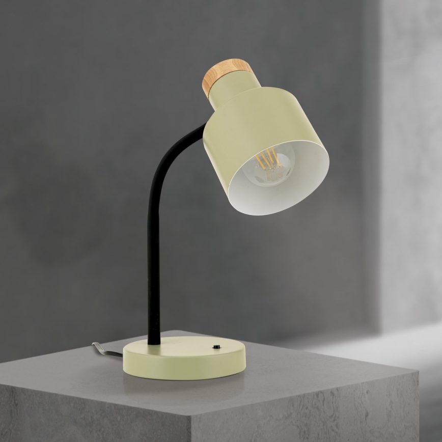Bordslampa GILI 1xE27/40W/230V grön