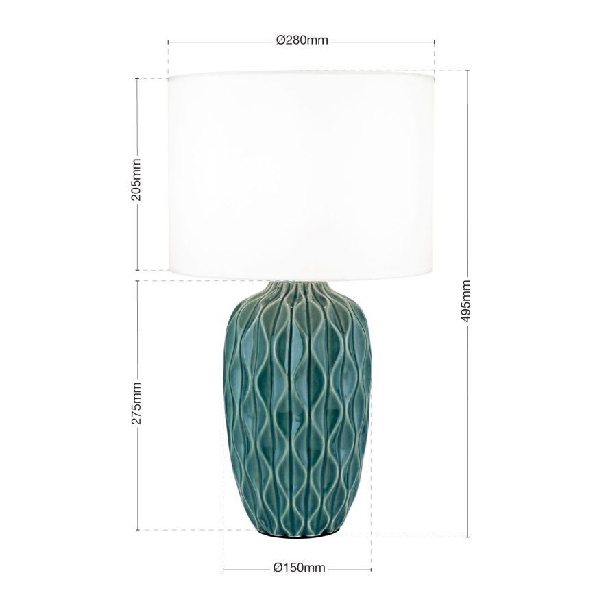 Bordslampa TORTUGA 1xE27/40W/230V grön/vit