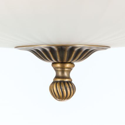 Ytmonterad ljuskrona ROCCA 4xE27/60W/230V diameter 43 cm brons/vit