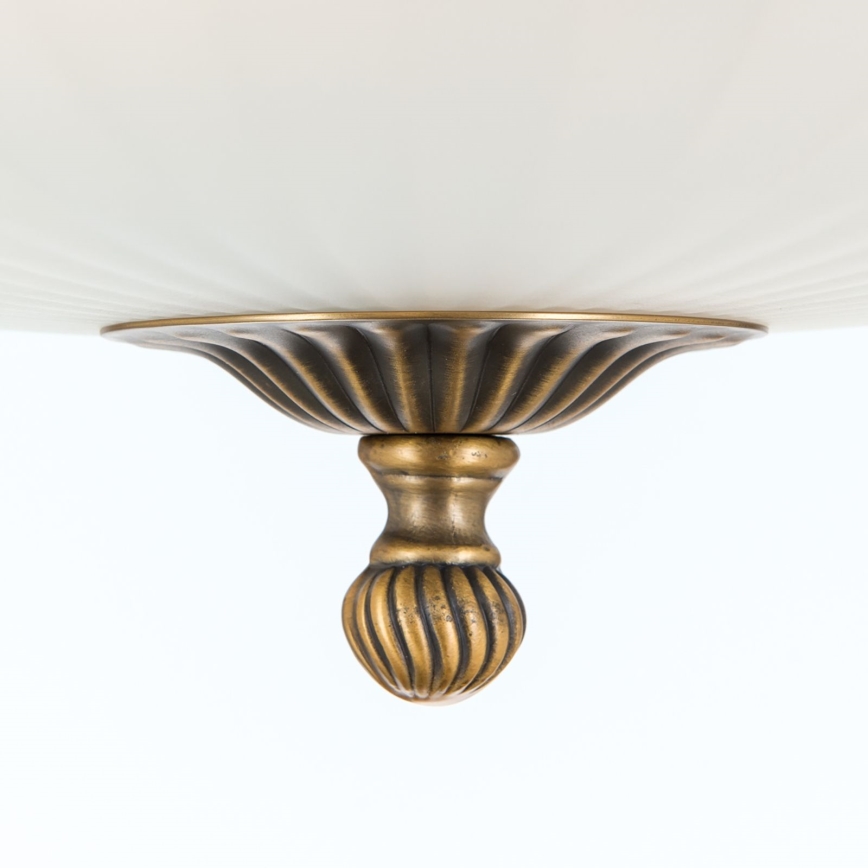 Ytmonterad ljuskrona ROCCA 4xE27/60W/230V diameter 43 cm brons/vit