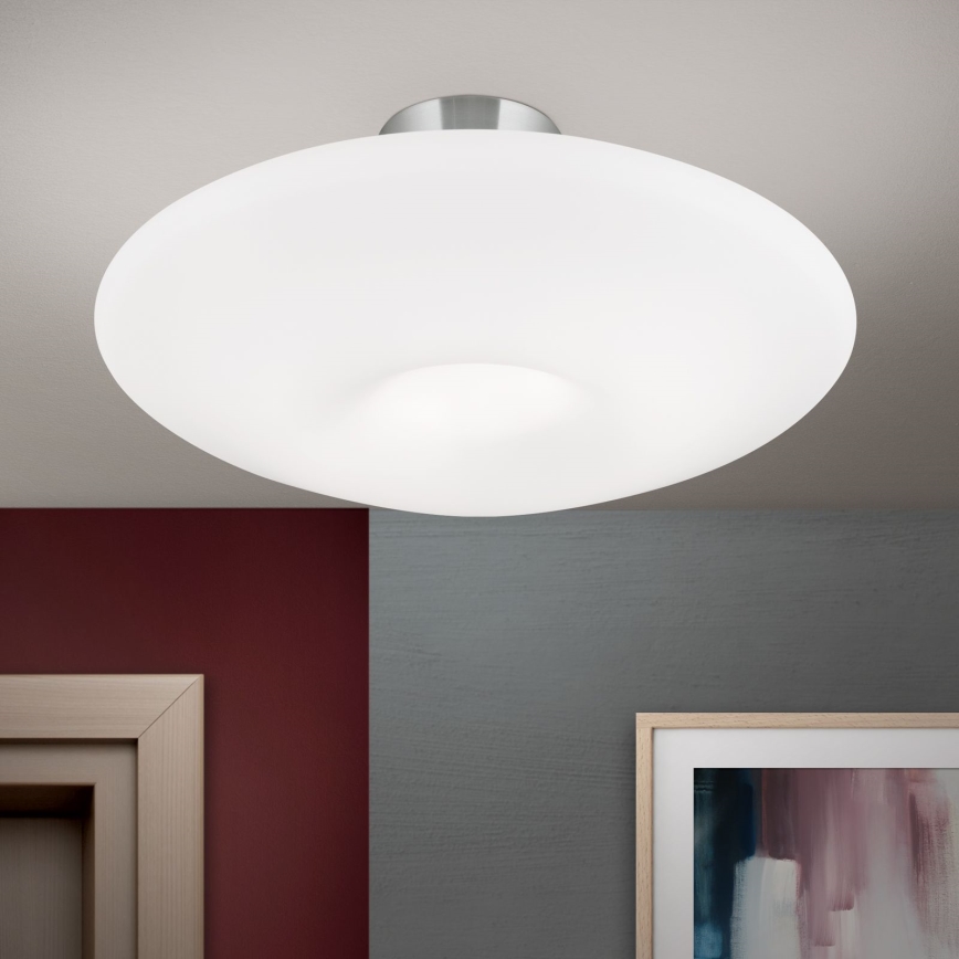 Taklampa BLANC 2xE27/60W/230V diameter 49 cm matt krom