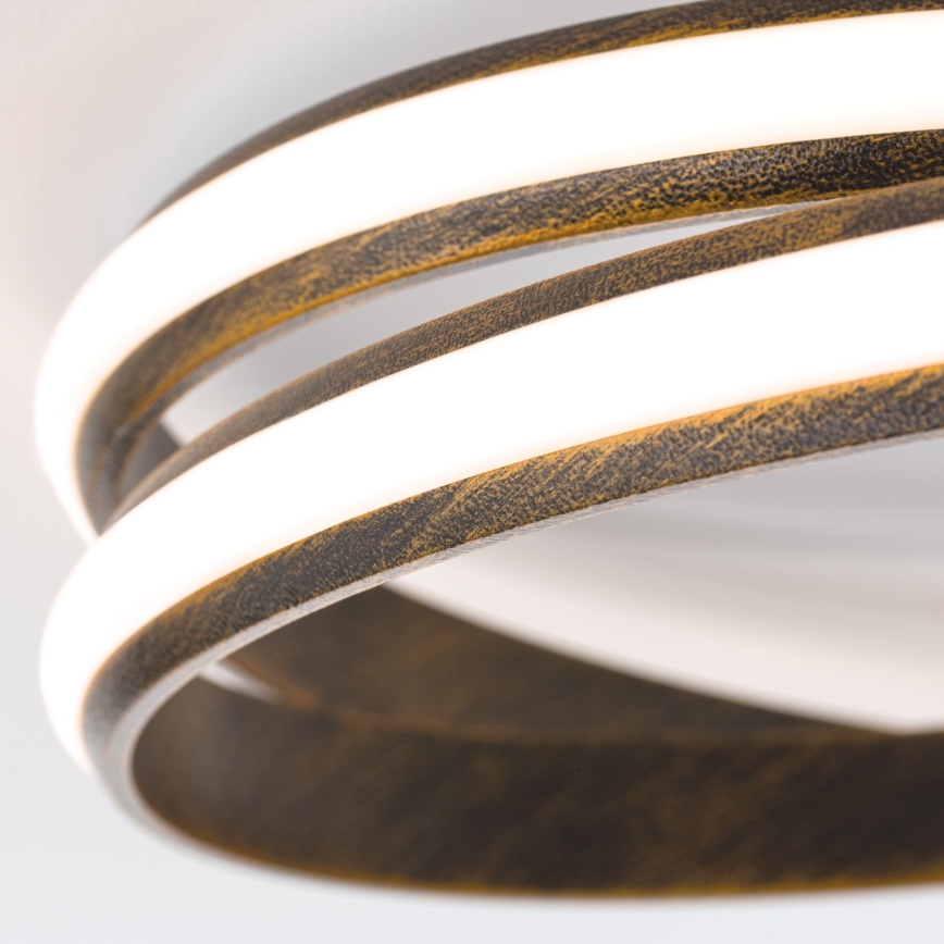 LED Dimbar taklampa CIRCUS LED/30W/230V brun/patina