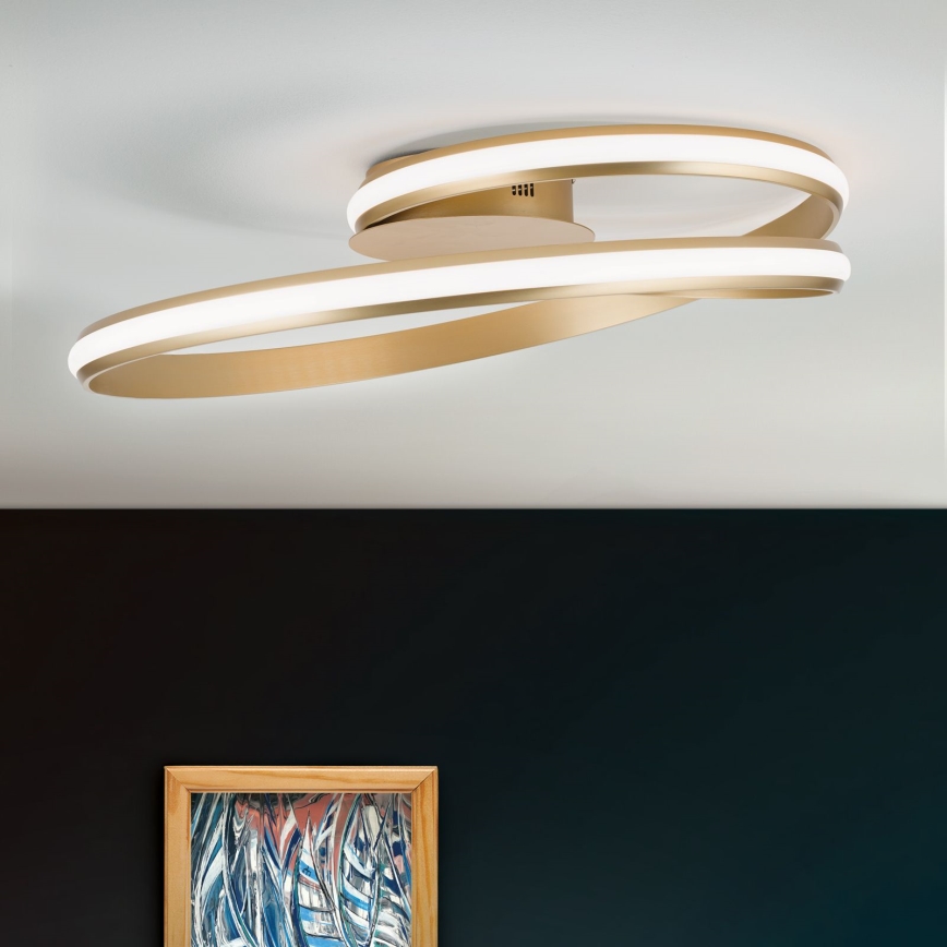 LED Dimbar taklampa CIRCUS LED/30W/230V guld