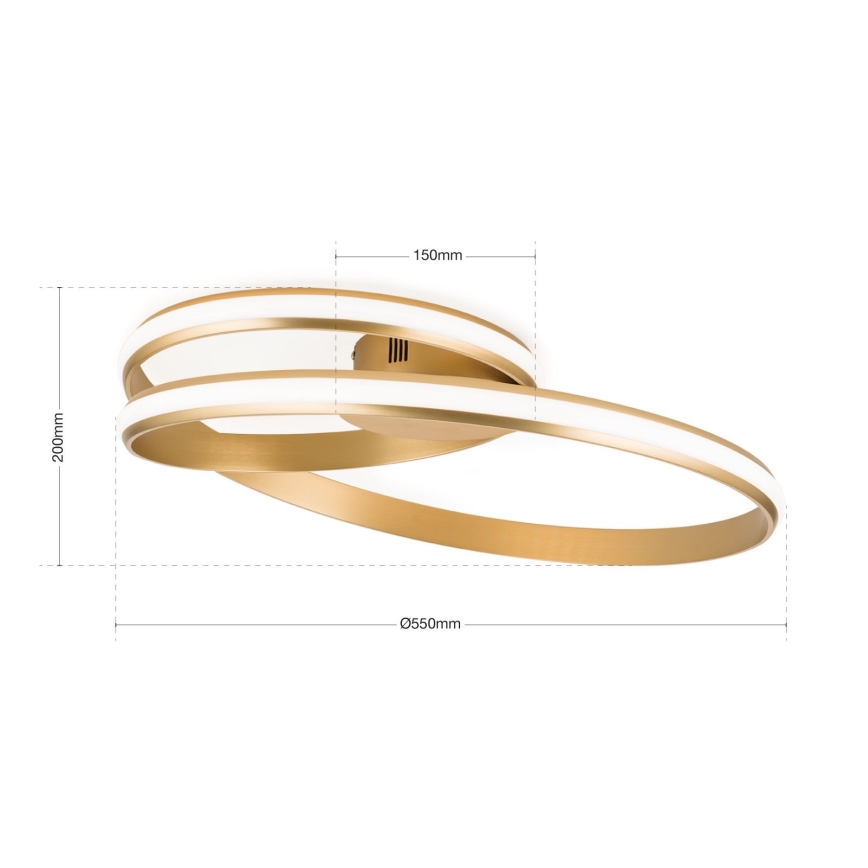 LED Dimbar taklampa CIRCUS LED/30W/230V guld