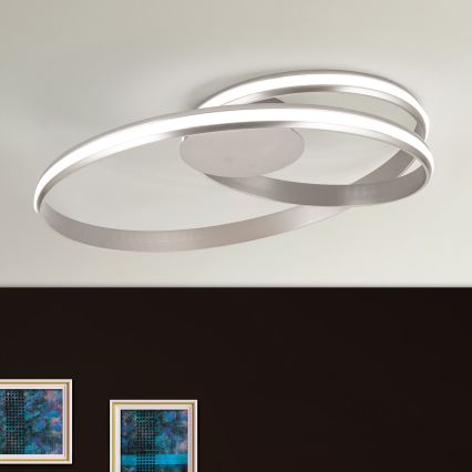 LED Dimbar taklampa CIRCUS LED/30W/230V silver