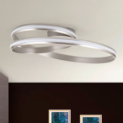LED Dimbar taklampa CIRCUS LED/30W/230V silver