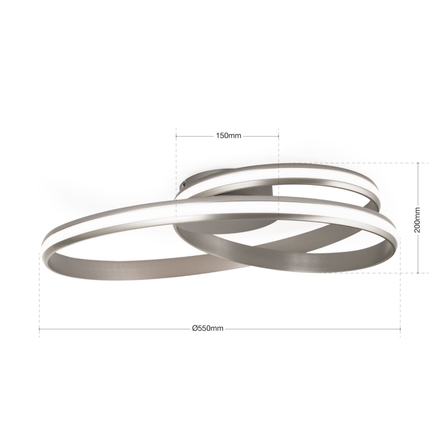 LED Dimbar taklampa CIRCUS LED/30W/230V silver
