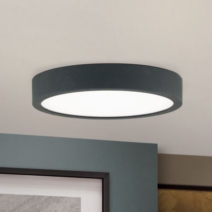 LED taklampa BULLY LED/12W/230V diameter 14 cm svart
