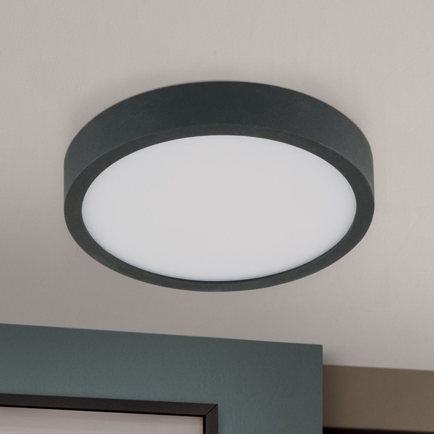 LED taklampa BULLY LED/12W/230V diameter 14 cm svart
