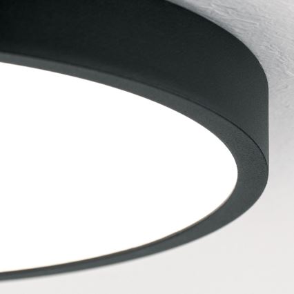 LED taklampa BULLY LED/24W/230V diameter 24 cm svart