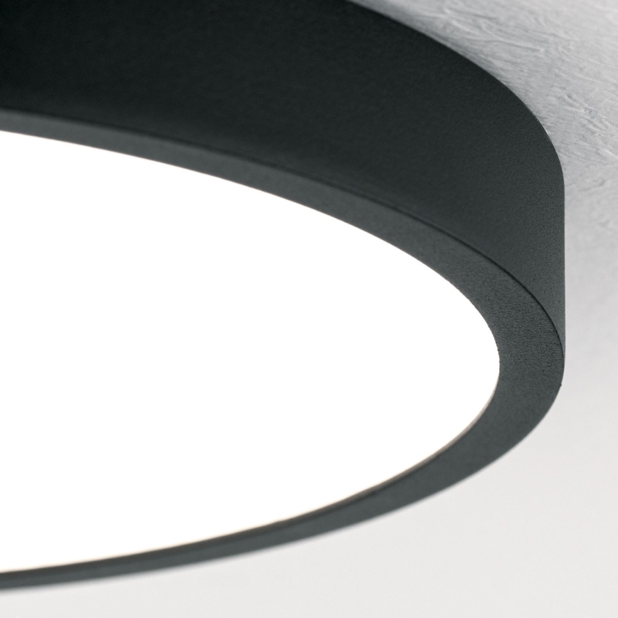LED taklampa BULLY LED/24W/230V diameter 24 cm svart