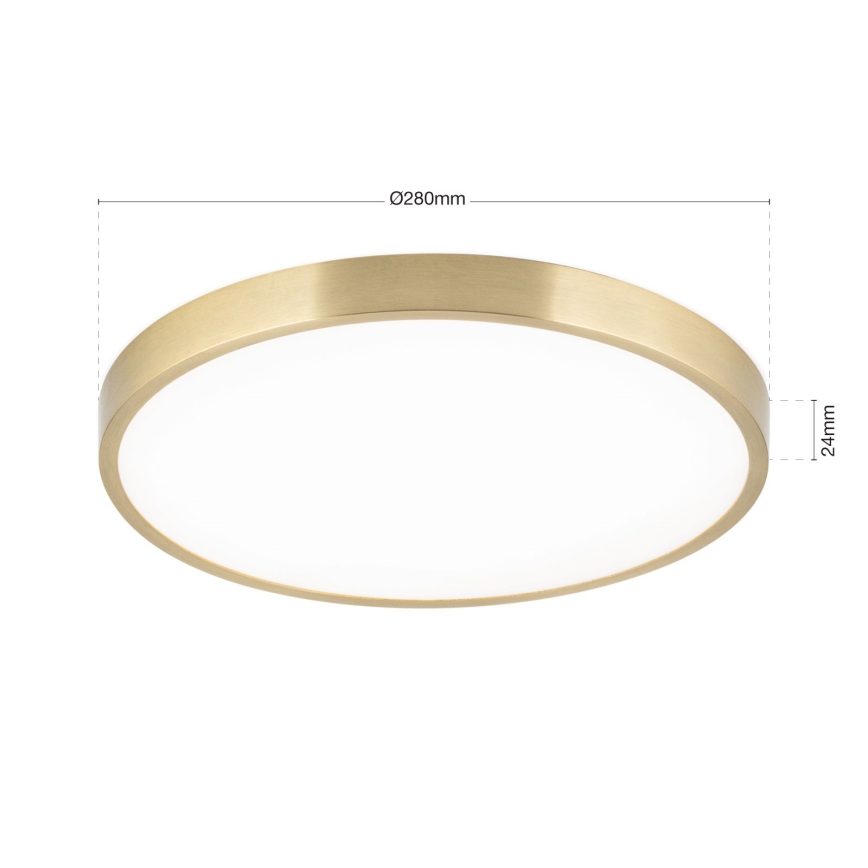 LED taklampa BULLY LED/28W/230V diameter 28 cm guld