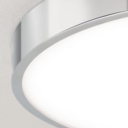 LED taklampa BULLY LED/28W/230V diameter 28 cm skinande krom