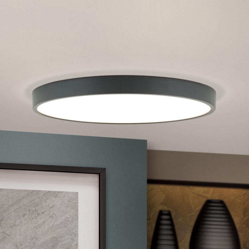 LED taklampa BULLY LED/28W/230V diameter 28 cm svart