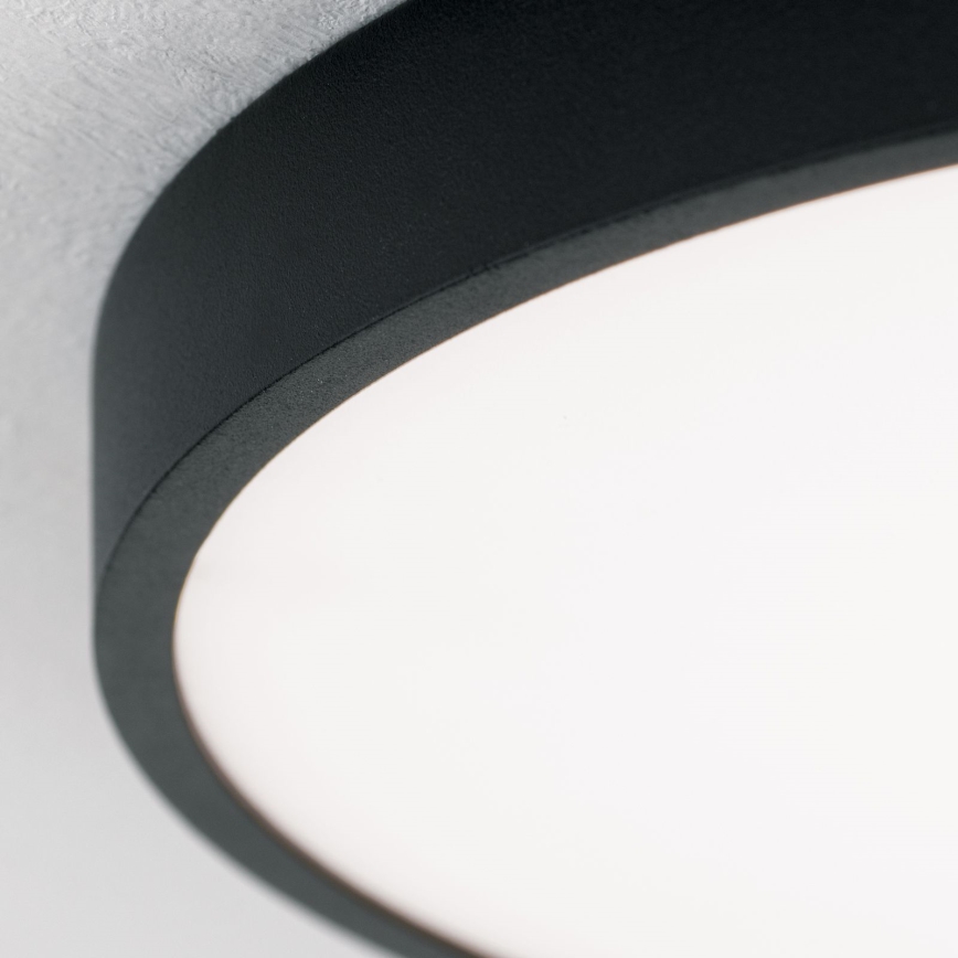 LED taklampa BULLY LED/28W/230V diameter 28 cm svart