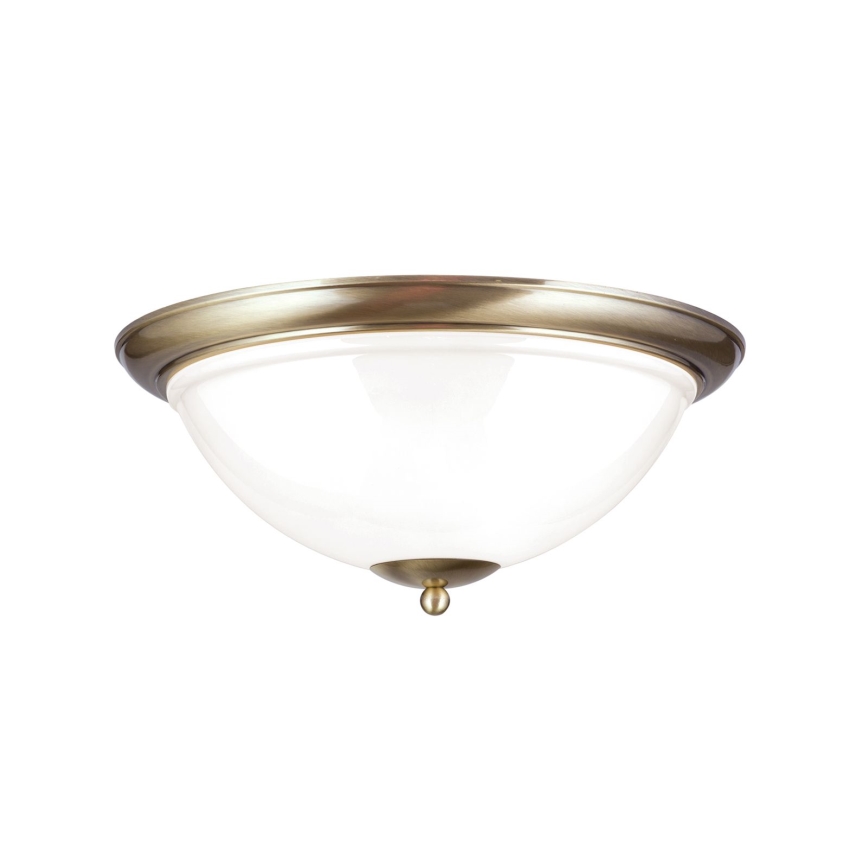 Taklampa AUSTRIAN OLD LAMP 3xE27/60W/230V diameter 50 cm brons/vit