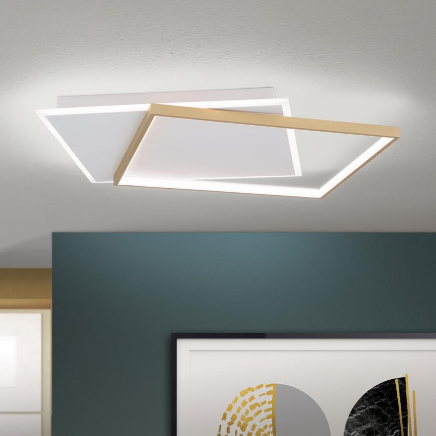 LED Dimbar taklampa EMANUEL LED/50W/230V vit/guld