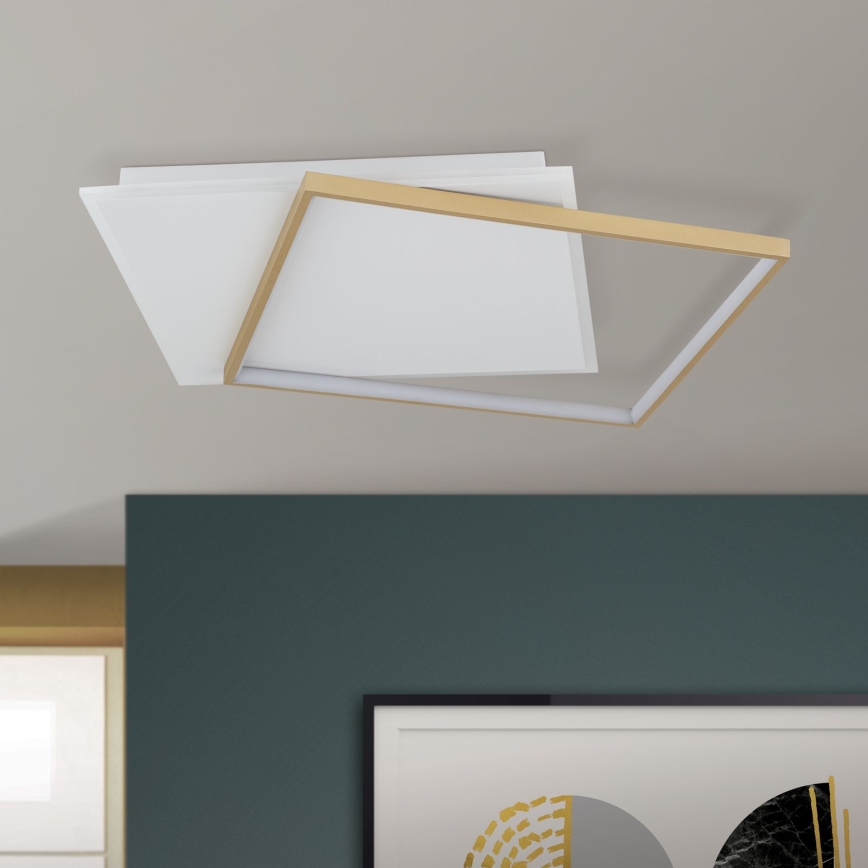 LED Dimbar taklampa EMANUEL LED/50W/230V vit/guld