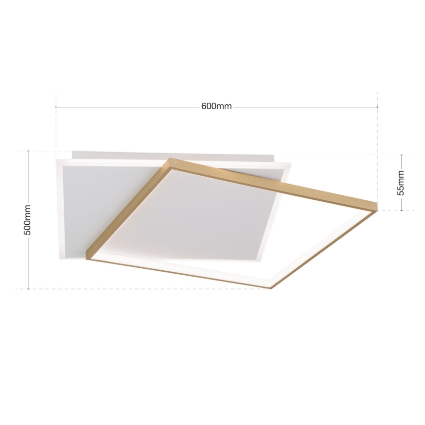 LED Dimbar taklampa EMANUEL LED/50W/230V vit/guld