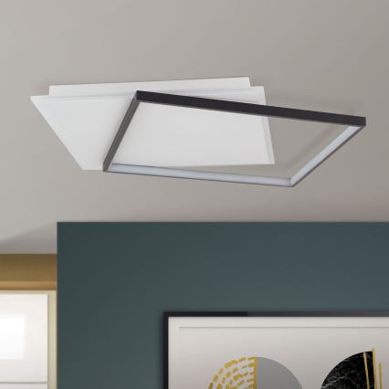 LED Dimbar taklampa EMANUEL LED/50W/230V vit/svart