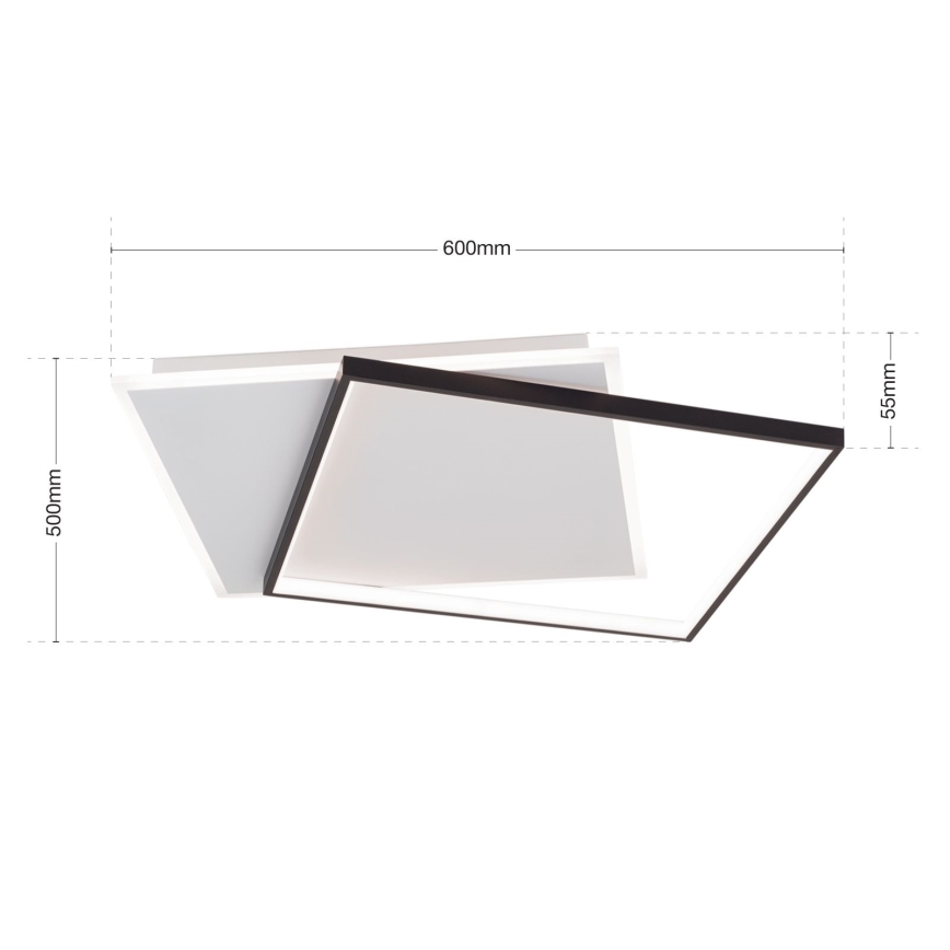 LED Dimbar taklampa EMANUEL LED/50W/230V vit/svart