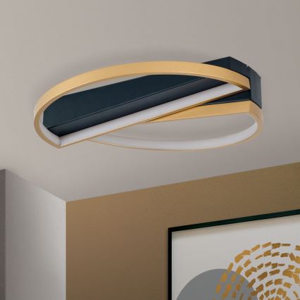 LED Dimbar taklampa OLGA LED/28W/230V guld/svart