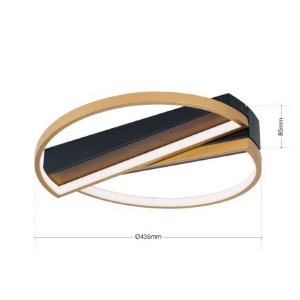 LED Dimbar taklampa OLGA LED/28W/230V guld/svart