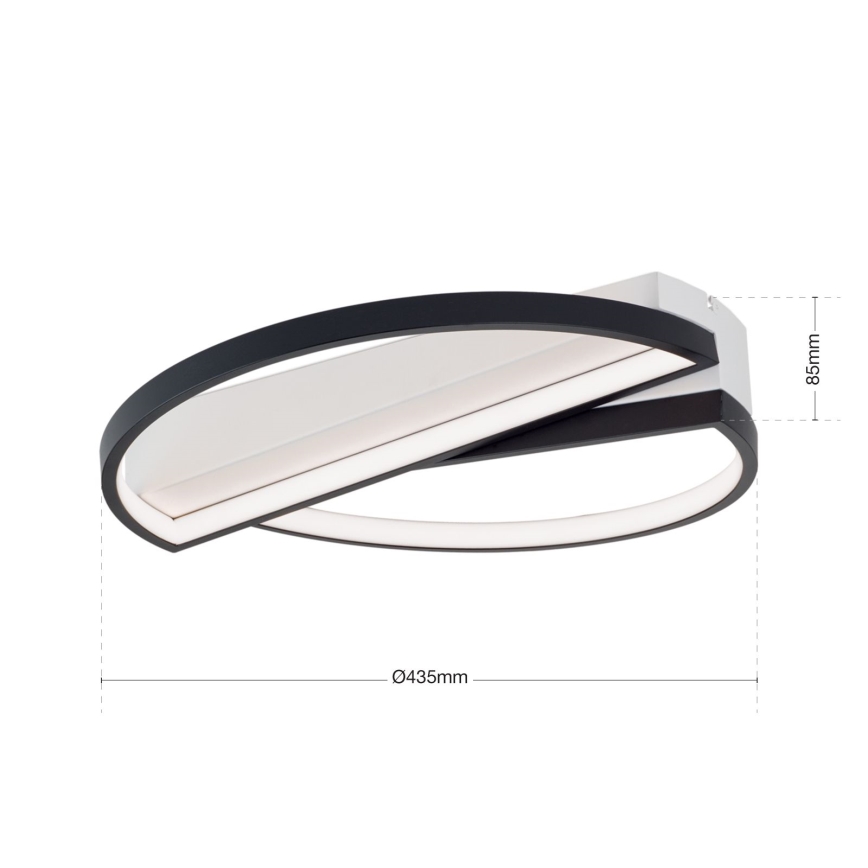 LED Dimbar taklampa OLGA LED/28W/230V svart/vit