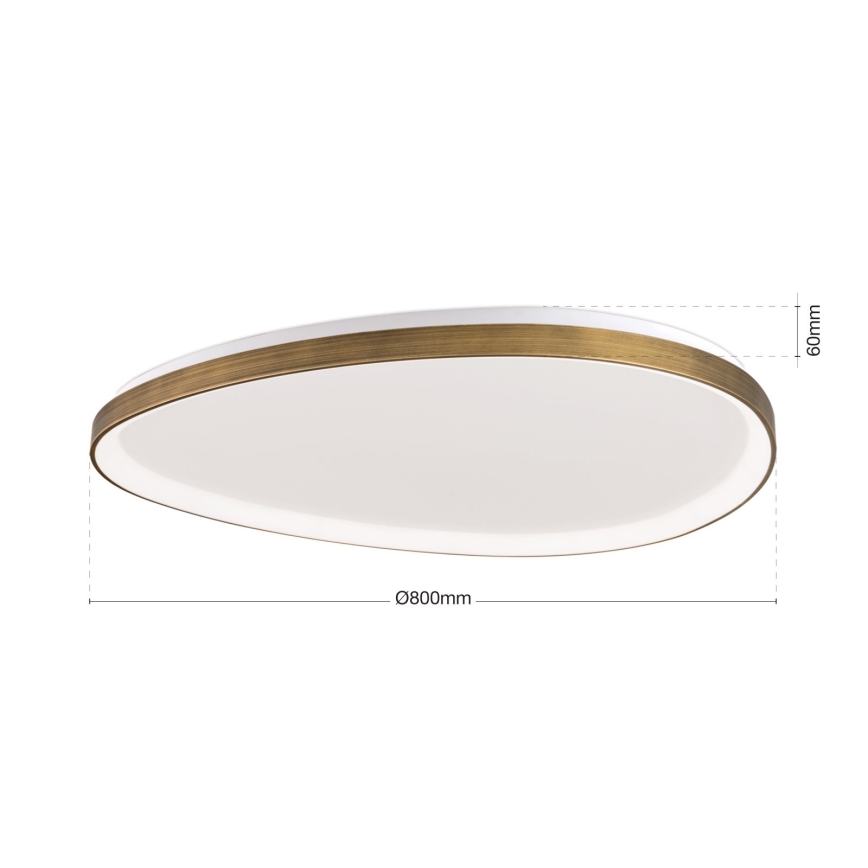 LED taklampa CHARLIE LED/72W/230V diameter 80 cm guld
