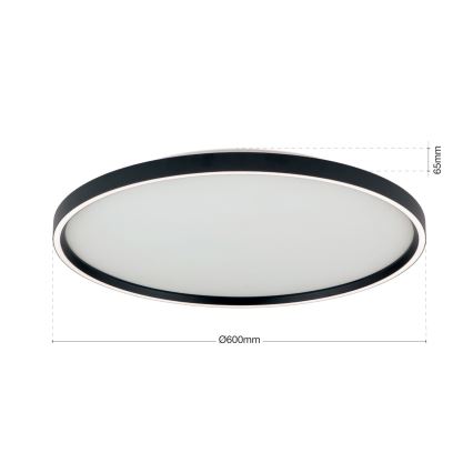 LED Dimbar taklampa MASCA LED/47W/230V 2700/3350/4000K diameter 60 cm svart