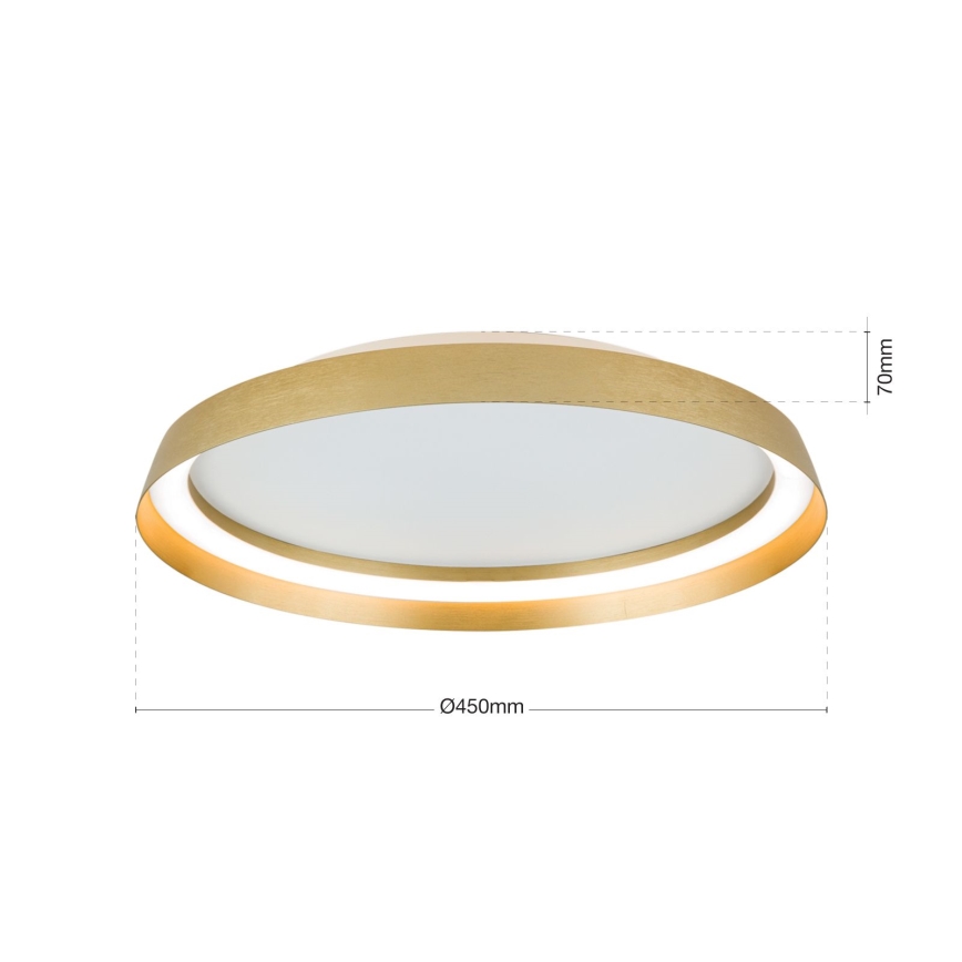 LED Dimbar taklampa MANTA LED/38W/230V 2700/3000/4000K diameter 45 cm guld