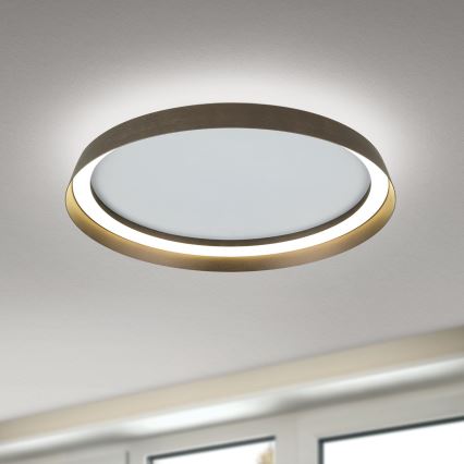 LED Dimbar taklampa MANTA LED/38W/230V 2700/3000/4000K diameter 45 cm brun