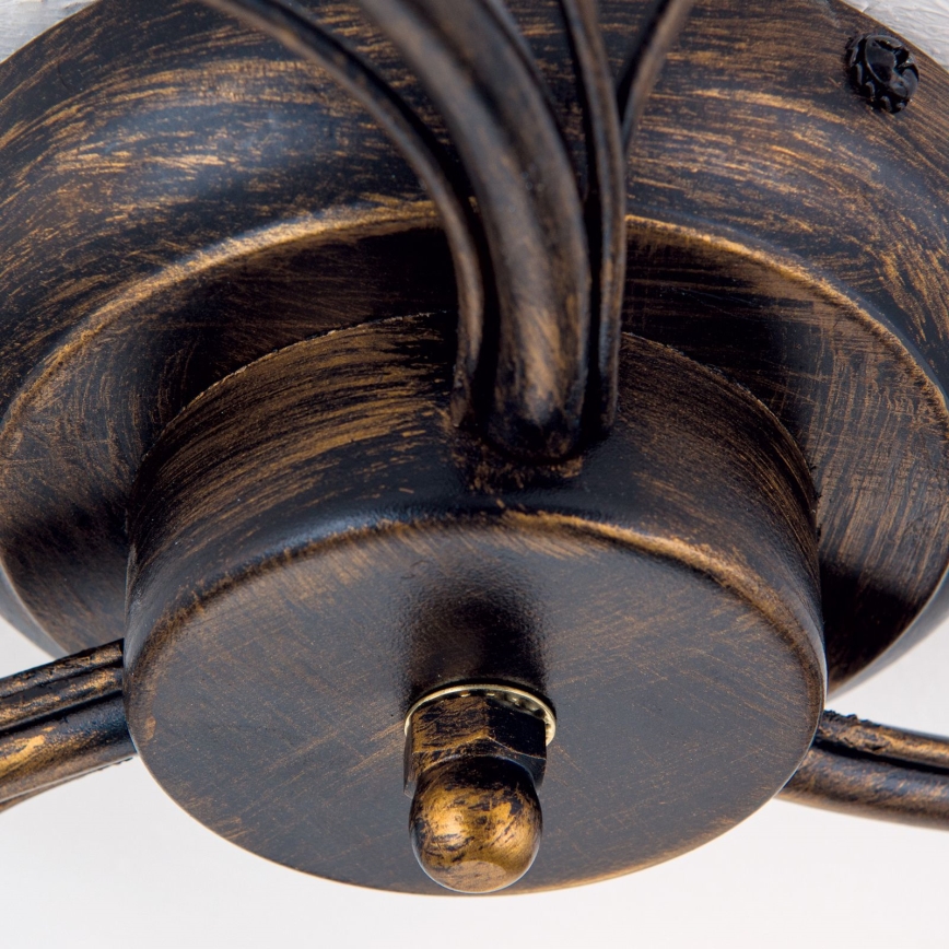 Ytmonterad ljuskrona SISI 3xE14/40W/230V diameter 60 cm brons/patina