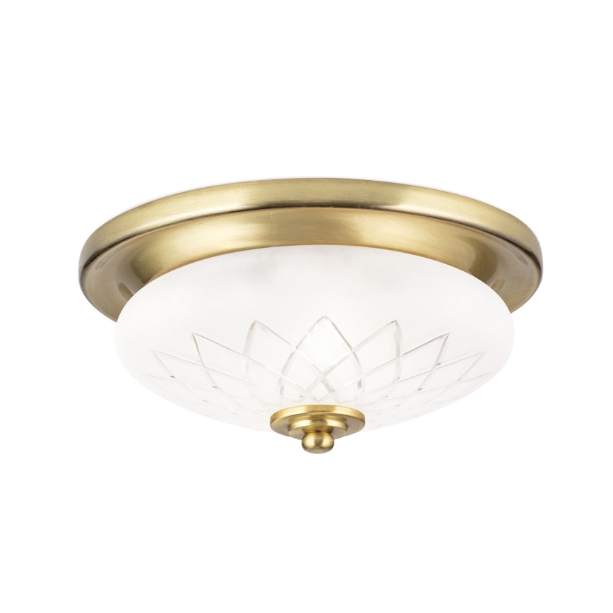 Taklampa PORTO 1xE27/40W/230V diameter 26 cm guld
