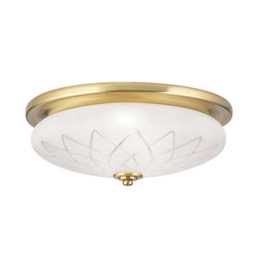 Taklampa PORTO 2xE27/40W/230V diameter 37 cm guld