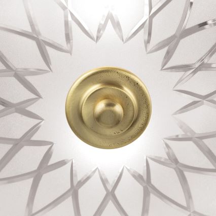 Taklampa PORTO 2xE27/40W/230V diameter 37 cm guld