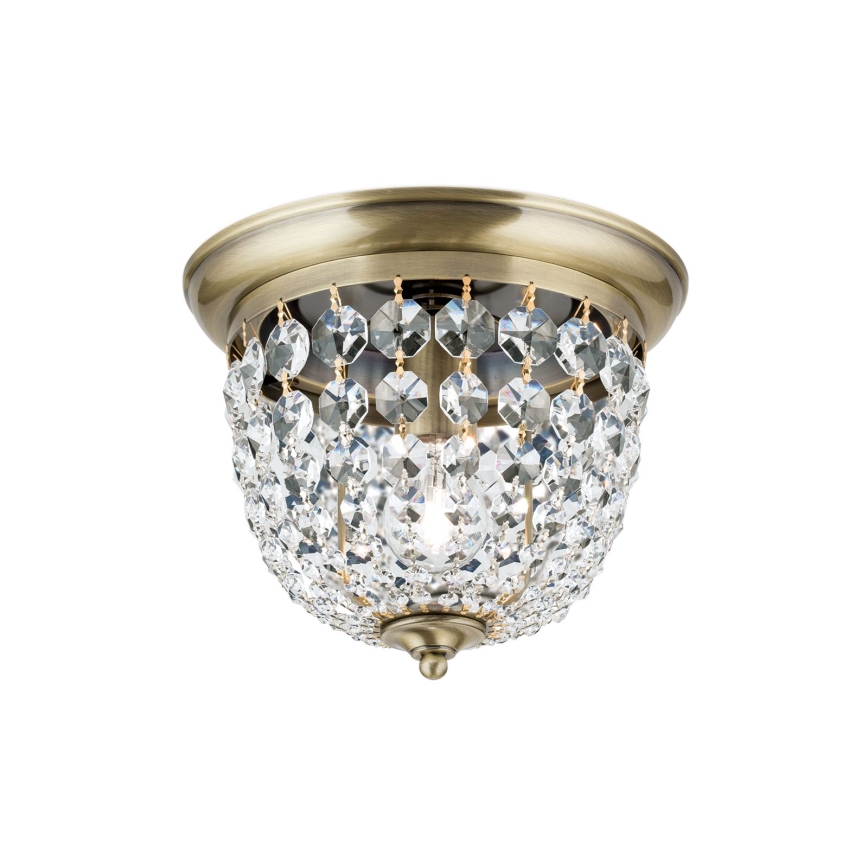 Vägglampa i kristall PLAFOND 1xE27/40W/230V diameter 26 cm brons
