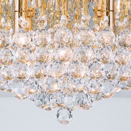 Vägglampa i kristall GLORIA 9xG9/40W/230V diameter 62 cm guld