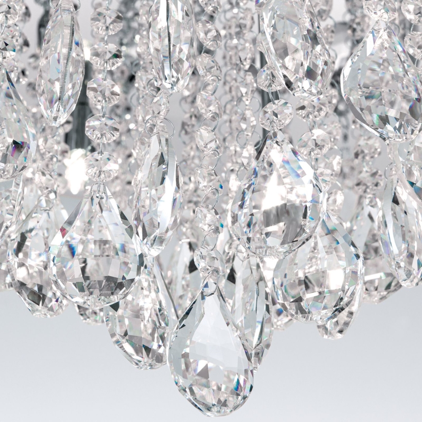 Vägglampa i kristall CELESTE 12xG9/40W/230V diameter 75 cm skinande krom
