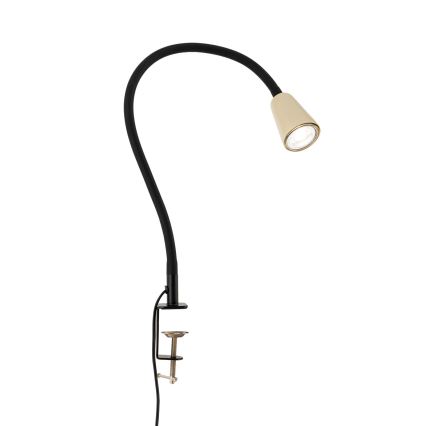 Flexibel bordslampa med klämma DOTTY 1xGU10/10W/230V beige/svart
