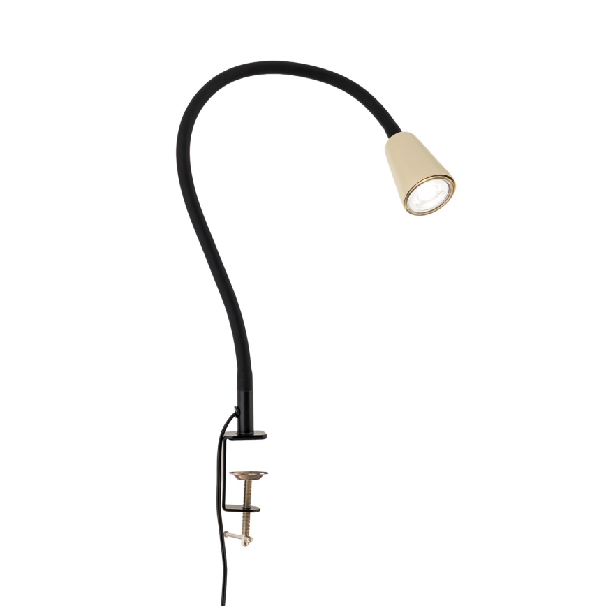 Flexibel bordslampa med klämma DOTTY 1xGU10/10W/230V beige/svart