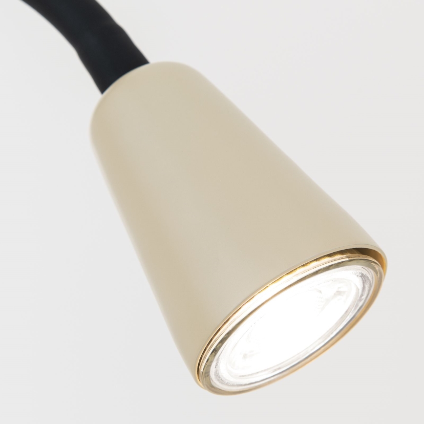Flexibel bordslampa med klämma DOTTY 1xGU10/10W/230V beige/svart