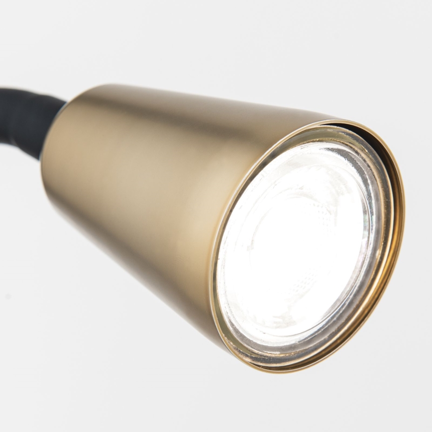 Flexibel bordslampa med klämma DOTTY 1xGU10/10W/230V mässing/svart