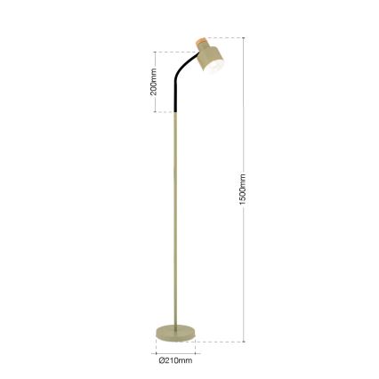 Golvlampa GILI 1xE27/40W/230V grön