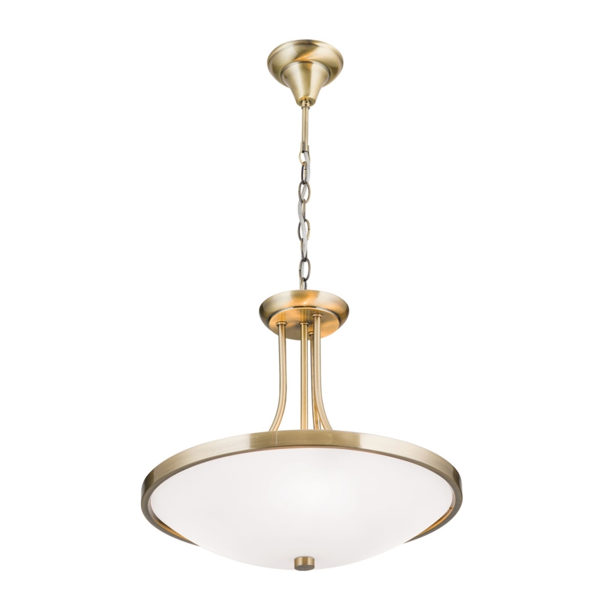 Ljuskrona på kedja AIDA 3xE27/60W/230V diameter 39,5 cm mässing