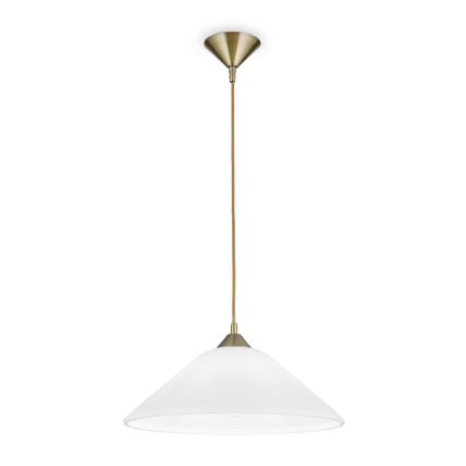 Ljuskrona med textilsladd GRADO 1xE27/60W/230V diameter 40 cm mässing