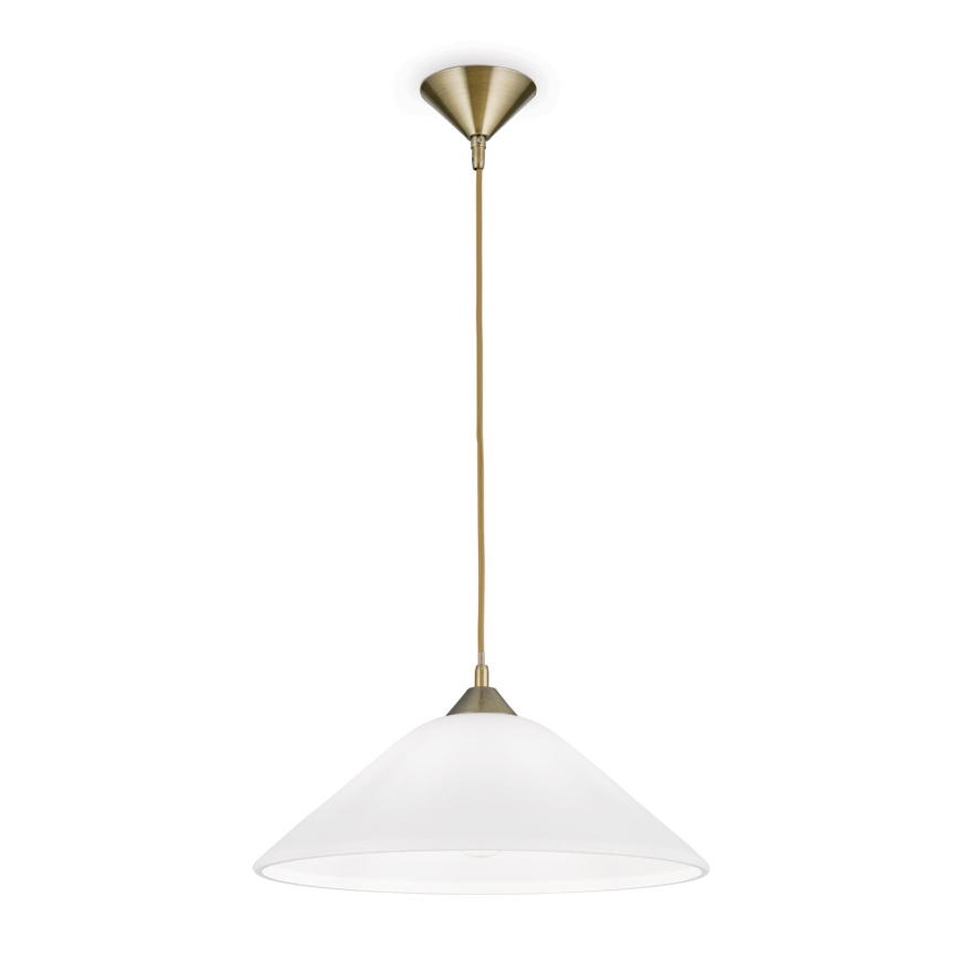 Ljuskrona med textilsladd GRADO 1xE27/60W/230V diameter 40 cm mässing