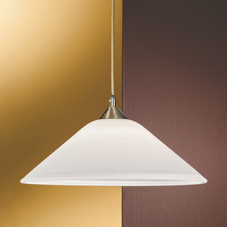 Ljuskrona med textilsladd GRADO 1xE27/60W/230V diameter 40 cm mässing