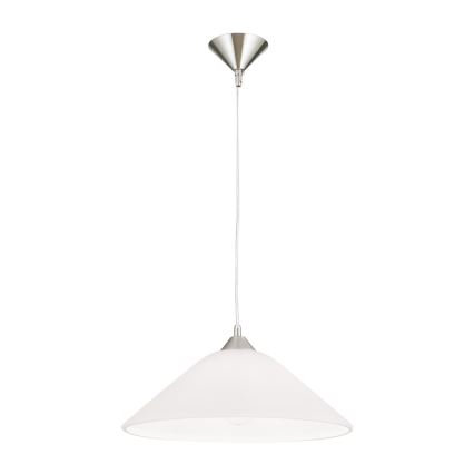 Ljuskrona med textilsladd GRADO 1xE27/60W/230V diameter 40 cm matt krom
